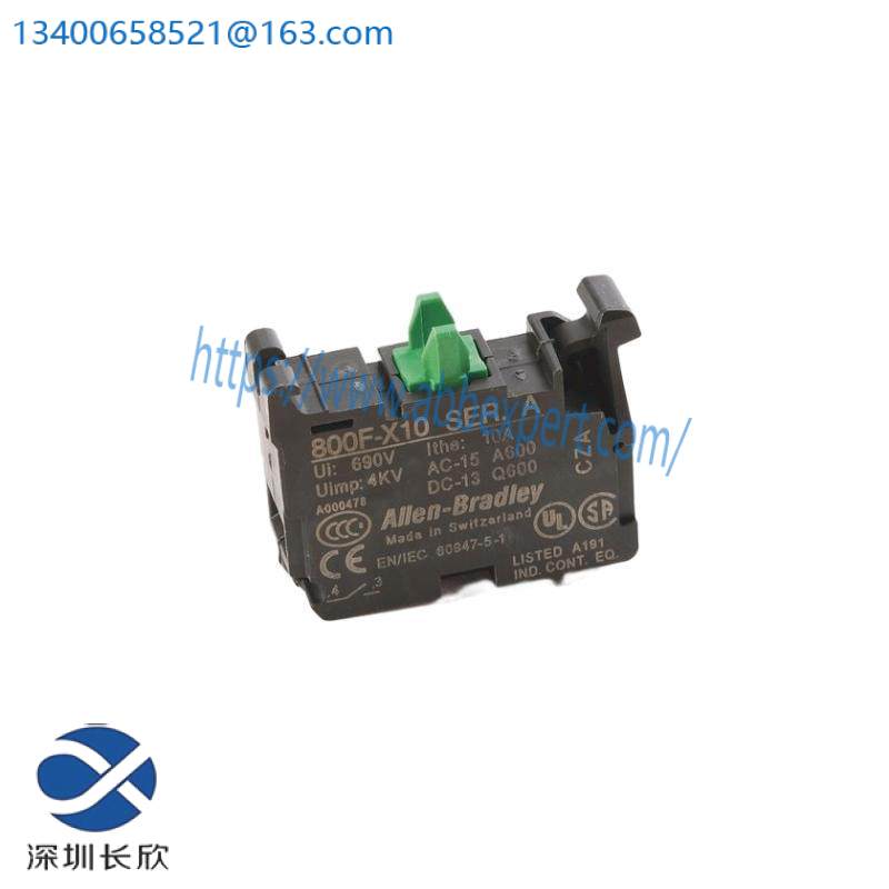 Contact Block 800F-X10 Contact Block, 22.5mm, Plastic, 1 Normally Open