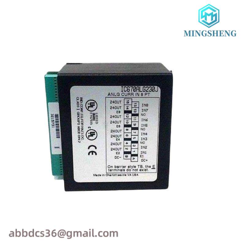 GE IC670ALG230 Analog Input Current 8 Channel Module