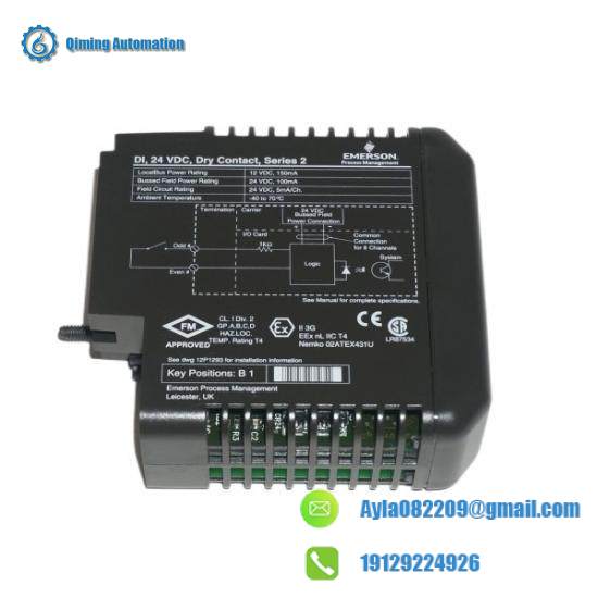 EMERSON KJ3201X1-BA1 12P253X52 Discrete Input Card