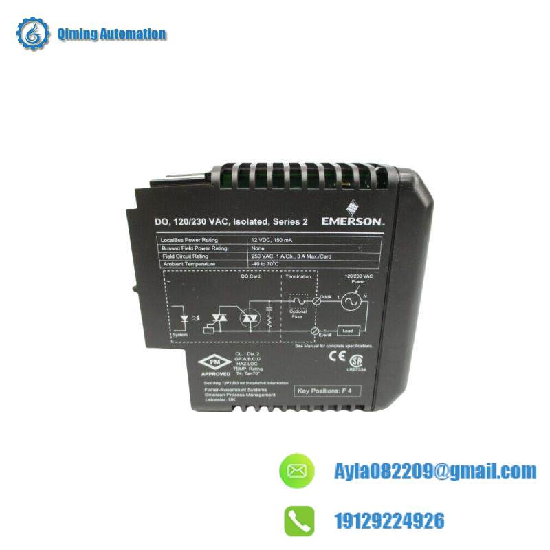 Emerson KJ3209X1-BA1 12P3905X012 VE4002S2T1B1 OUTPUT MODULE