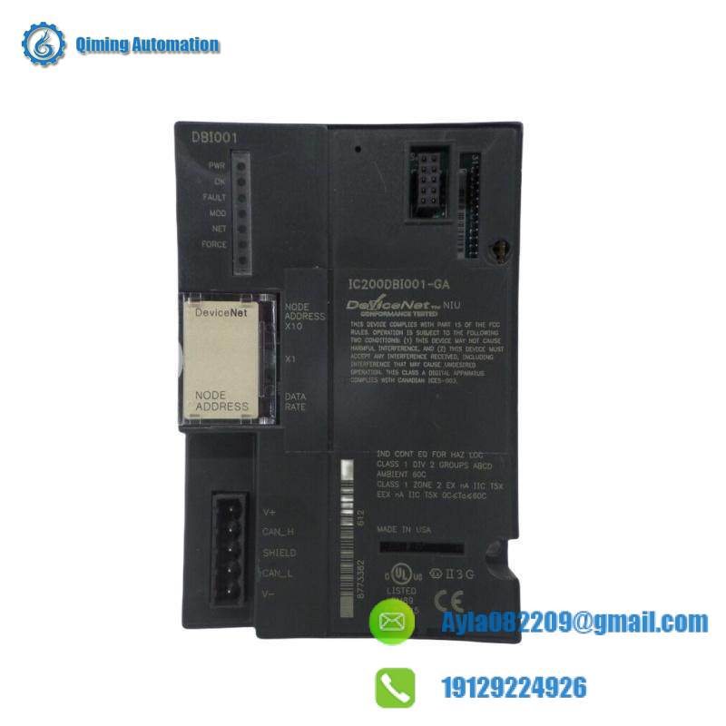 GE Fanuc IC200DBI001 (I/O) DeviceNet Network Interface Unit