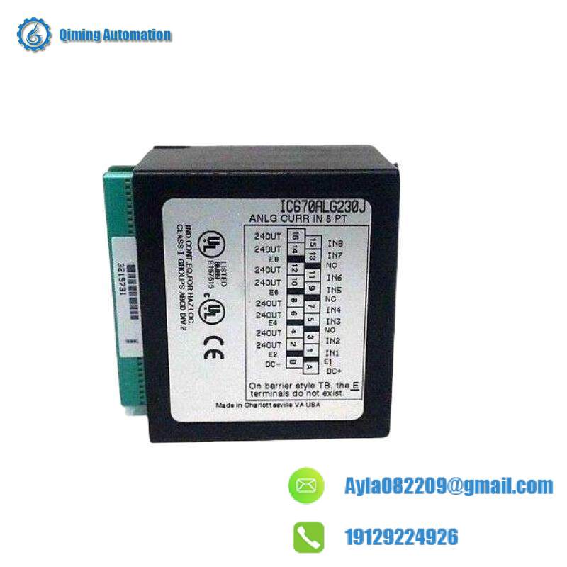 GE IC670ALG230 Analog Input Current 8 Channel Module