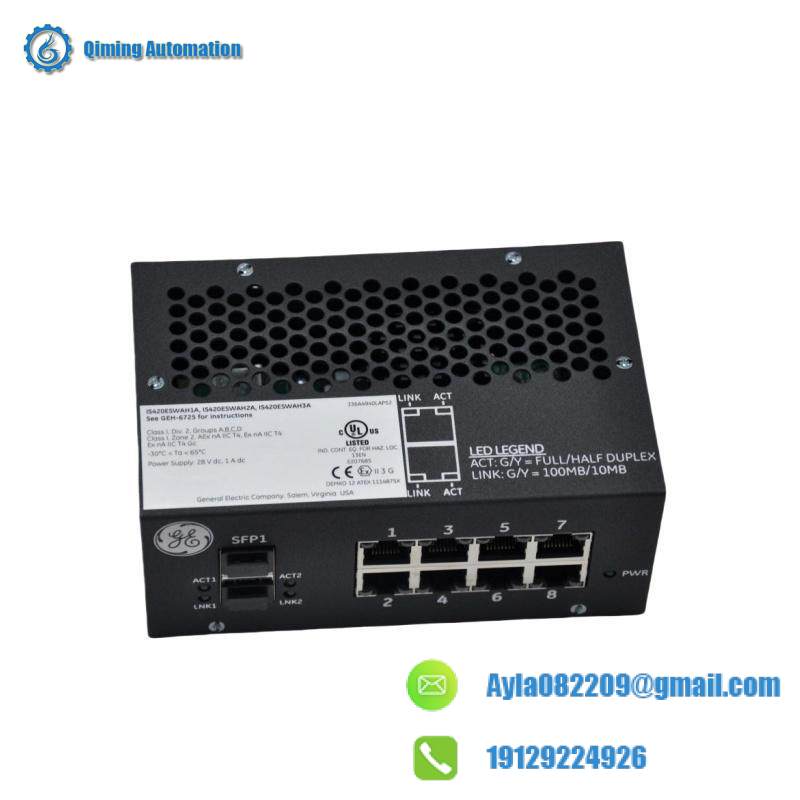 GE IS420ESWAH3A Mark VIe IONet Switch