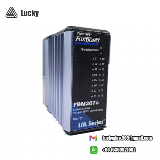 FOXBORO FBM207C P091GY 16 Channel 48Vdc Contact Input Interface Module