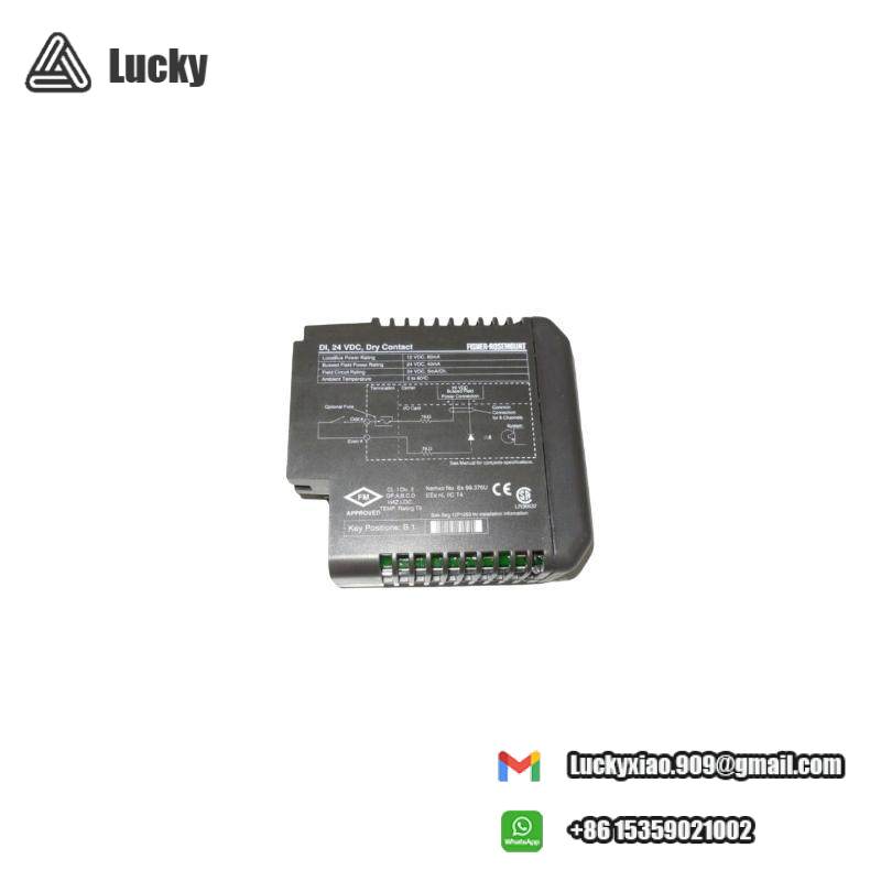 EMERSON KJ3001X1-BB1 12P0550X132 DI 8-Channel 24 VDC Dry Contact Card