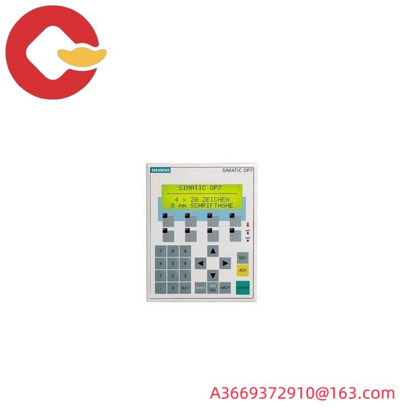 SIEMENS 6AV3607-1JC00-0AX1 Operator Panel OP7/PP LC Display
