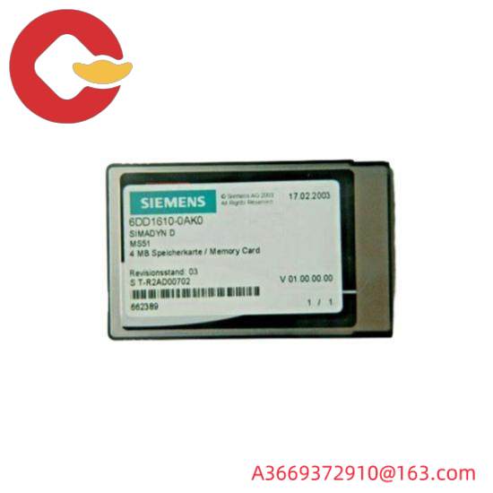 SIEMENS 6DD1610-0AK0 flash memory module