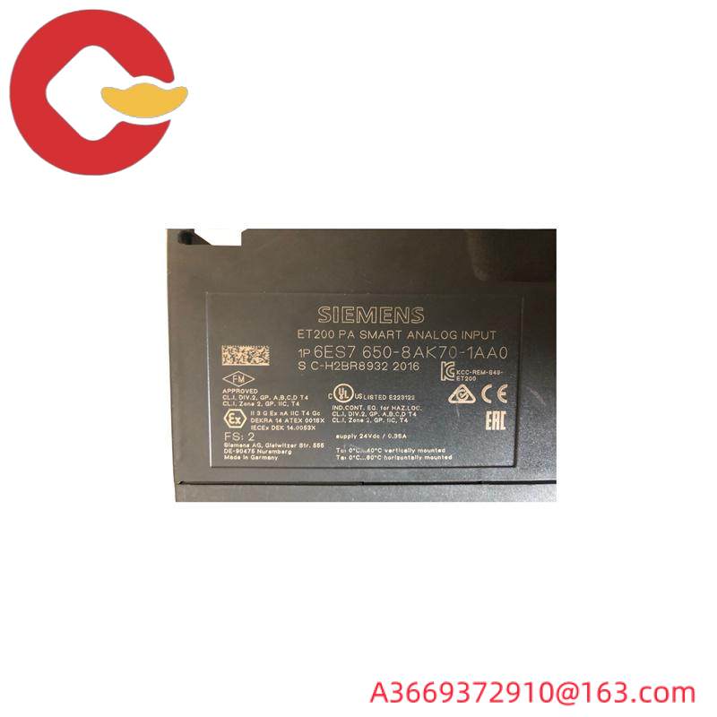SIEMENS 6ES7650-8AK70-1AA0 Analog input module