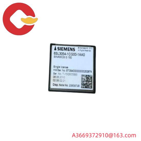 Siemens 6SL3 054-1CG00-1AA0 Compact Flash Card