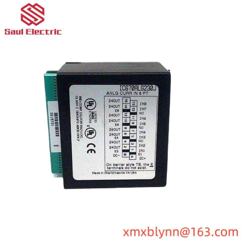 GE IC670ALG230 Analog Input Current 8 Channel Module