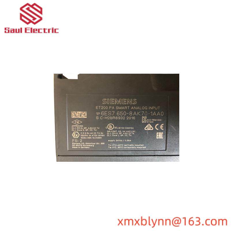 SIEMENS 6ES7650-8AK70-1AA0 Analog input module