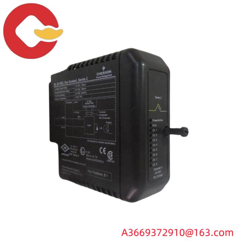 Emerson KJ3201X1-BA1 12P2535X042 DI 8-Channel 24 VDC DRY CONTACT
