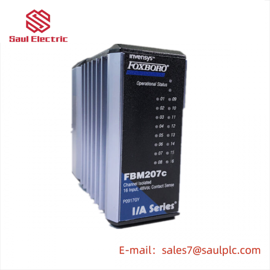 FOXBORO FBM207C P091GY 16 Channel 48Vdc Contact Input Interface Module