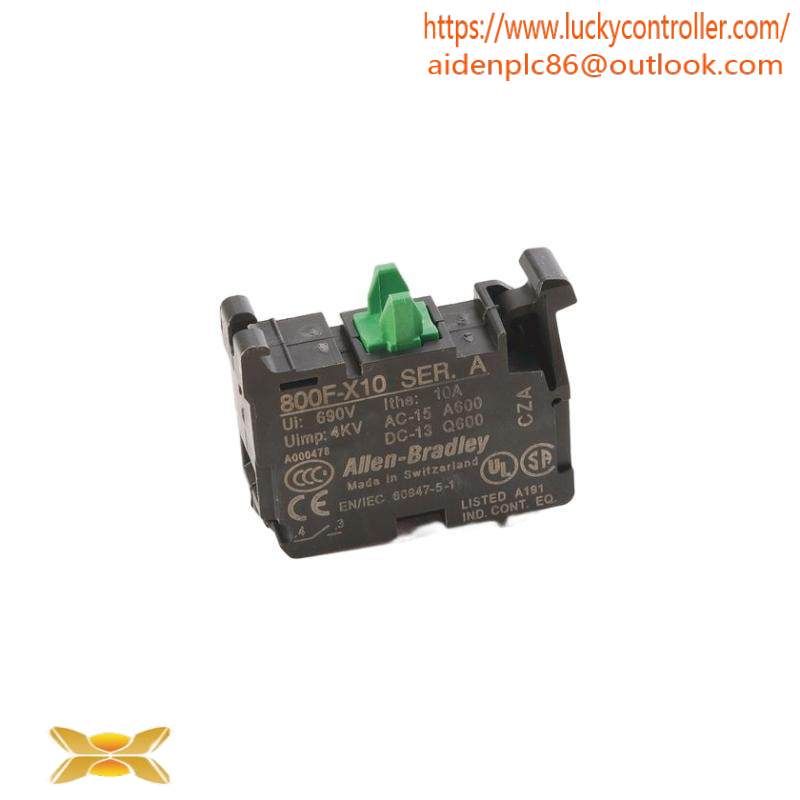 Contact Block 800F-X10 Contact Block, 22.5mm, Plastic, 1 Normally Open