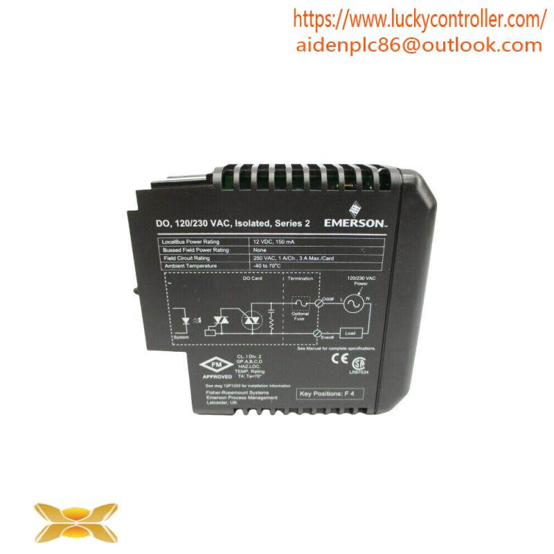 Emerson KJ3209X1-BA1 12P3905X012 VE4002S2T1B1 OUTPUT MODULE
