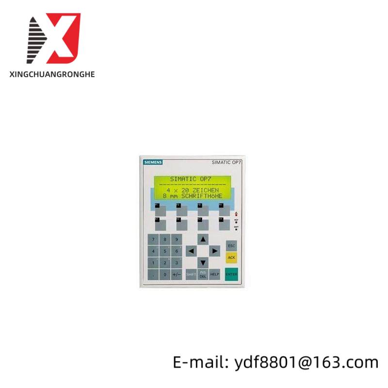 SIEMENS 6AV3607-1JC00-0AX1 Operator Panel OP7/PP LC Display