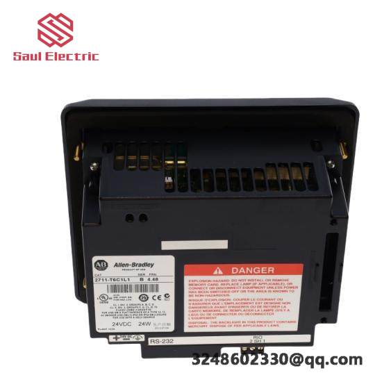 2711-T6C1L1 PanelView 600 Color/Touch RIO/RS-232-Printer, DC Power