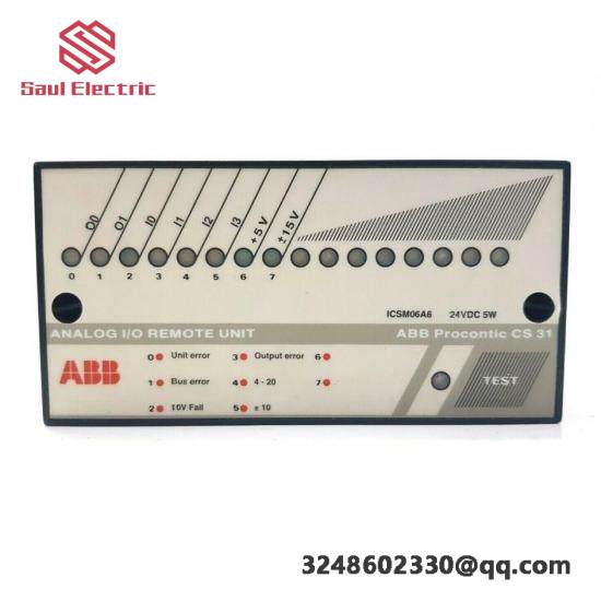 ABB ICSM06A6  Analog I/O Remote Unit