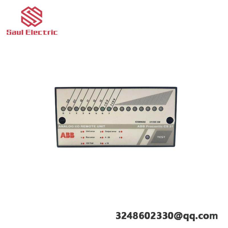 ABB ICSM06A6 FPR3350601R1062 Analog I/O Remote Unit