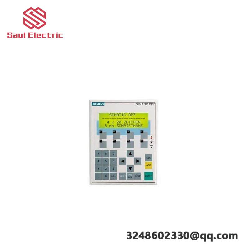 SIEMENS 6AV3607-1JC00-0AX1 Operator Panel OP7/PP LC Display