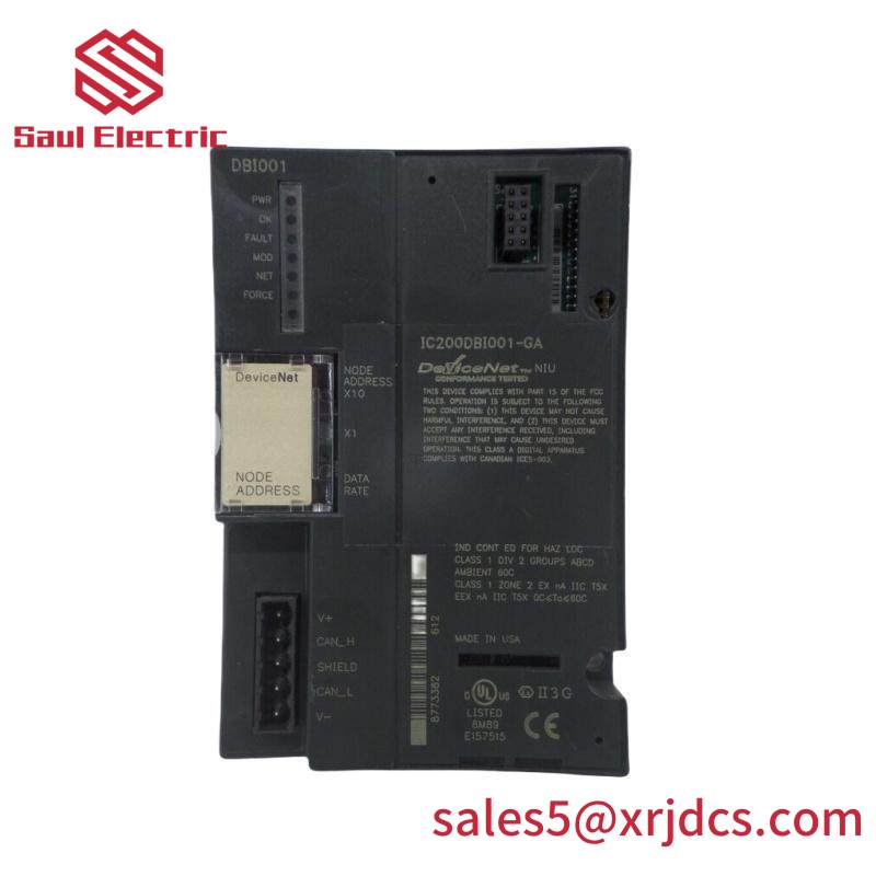GE Fanuc IC200DBI001 (I/O) DeviceNet Network Interface Unit