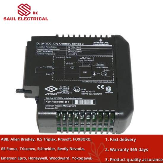 EMERSON KJ3201X1-BA1 12P253X52 Discrete Input Card