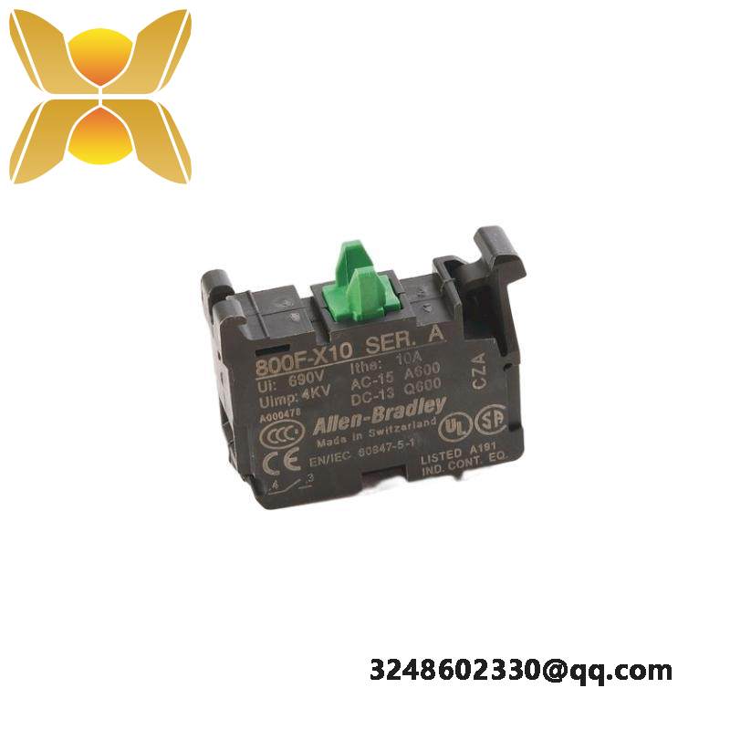 Contact Block 800F-X10 Contact Block, 22.5mm, Plastic, 1 Normally Open