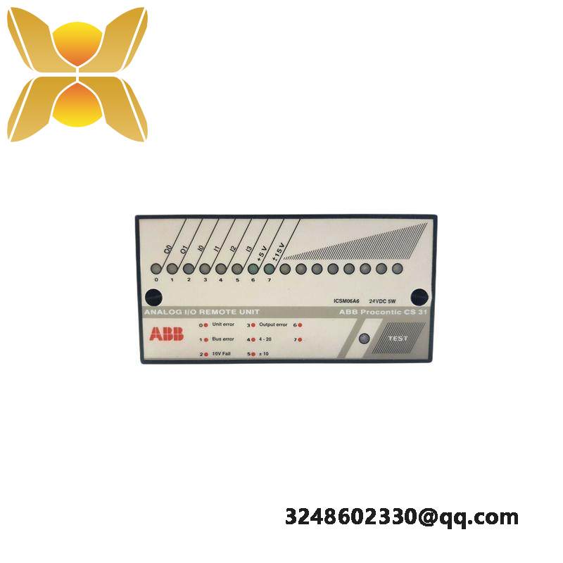 ABB ICSM06A6 FPR3350601R1062 Analog I/O Remote Unit