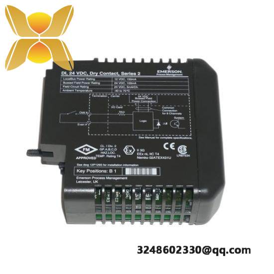 EMERSON KJ3201X1-BA1 12P253X52 Discrete Input Card