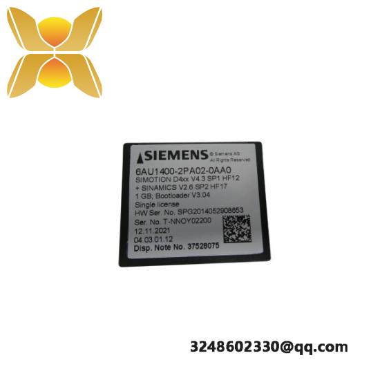 Siemens 6AU1400-2PA02-0AA0 Flash Card