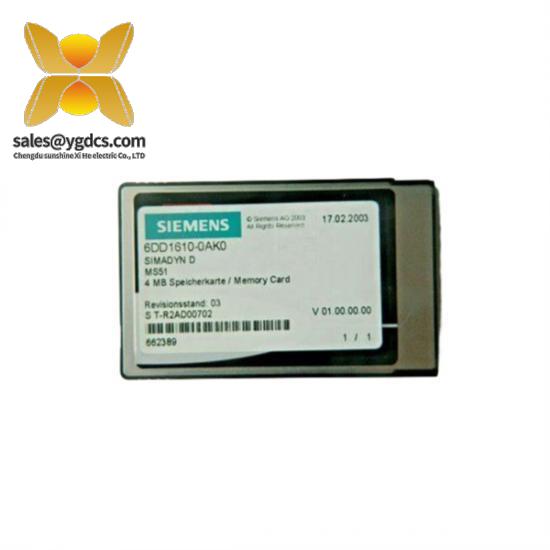 SIEMENS SIEMENS 6DD1610-0AK0 flash memory module