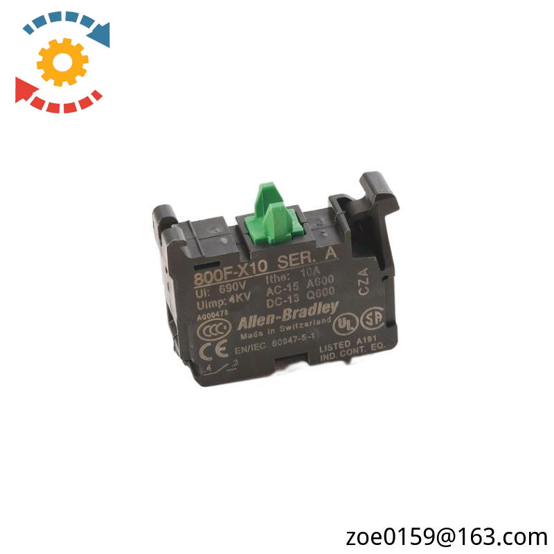 Contact Block 800F-X10 Contact Block, 22.5mm, Plastic, 1 Normally Open