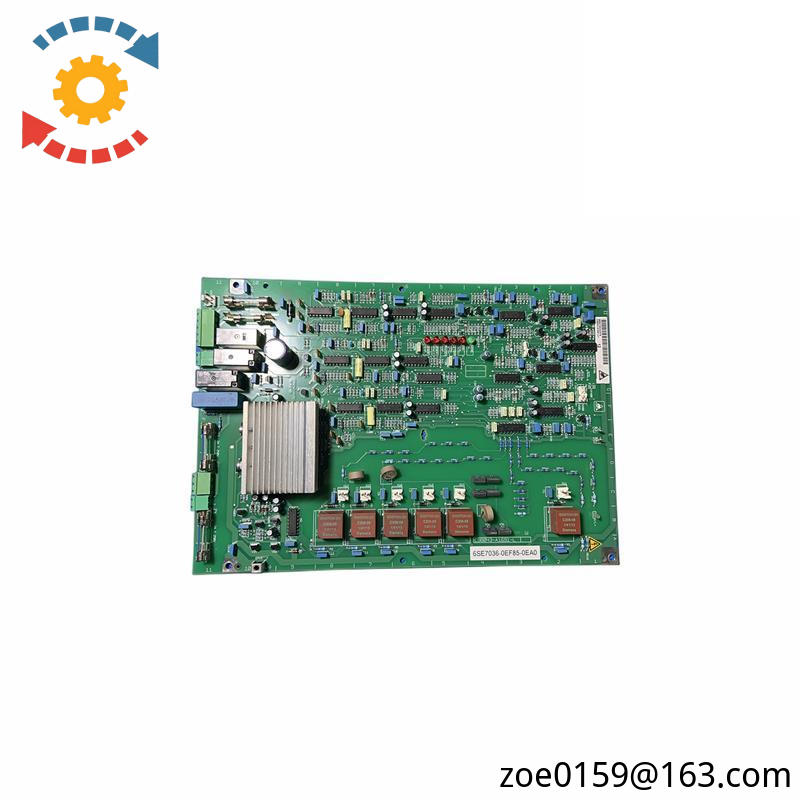 SIEMENS 6SE7036-0EF85-0EA0 PC BOARD ASSEMBLY