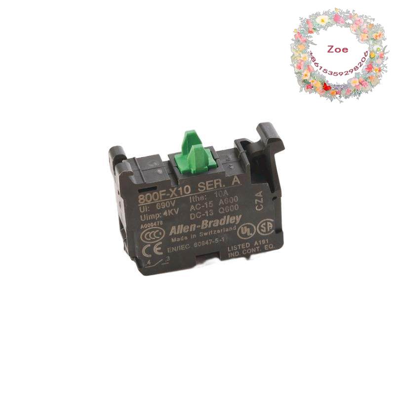 Contact Block 800F-X10 Contact Block, 22.5mm, Plastic, 1 Normally Open