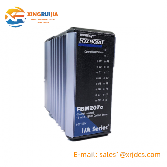 FOXBORO FBM207C P091GY 16 Channel 48Vdc Contact Input Interface Module