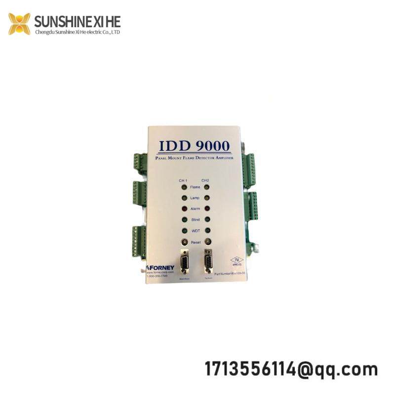 FORNEY IDD 9000 408100-00 Panel Mount Dual Channel Flame Amplifier