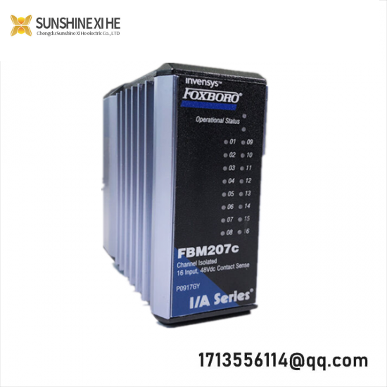 FOXBORO FBM207C P091GY 16 Channel 48Vdc Contact Input Interface Module