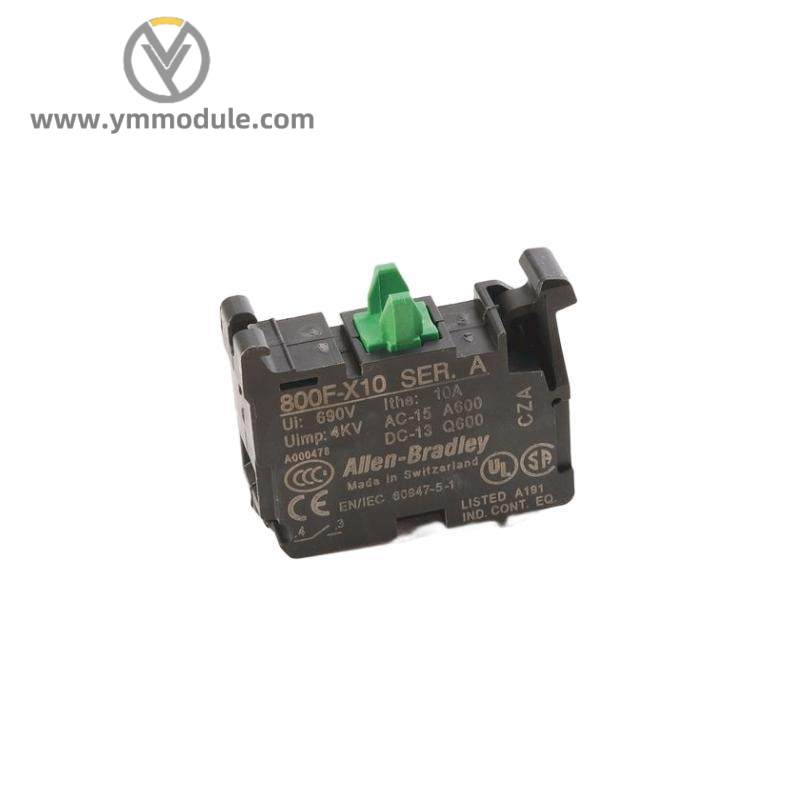 Contact Block 800F-X10 Contact Block, 22.5mm, Plastic, 1 Normally Open