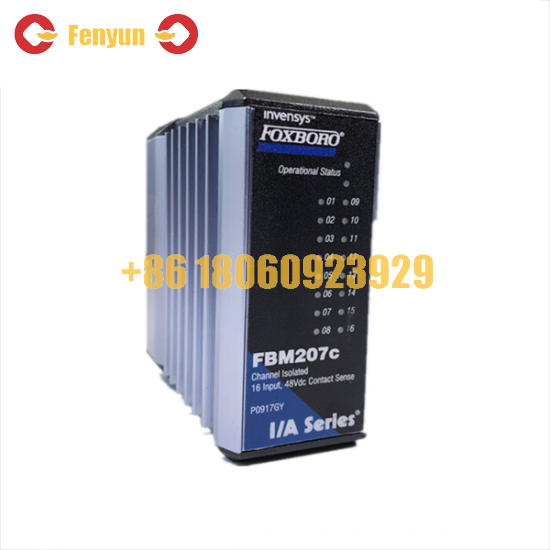 FOXBORO FBM207C P091GY 16 Channel 48Vdc Contact Input Interface Module